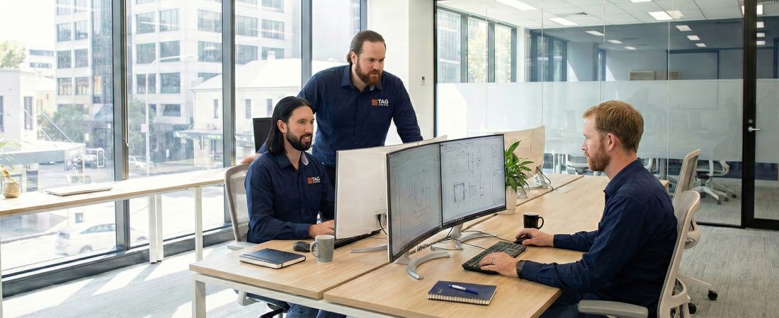 Triaxle group working shot web